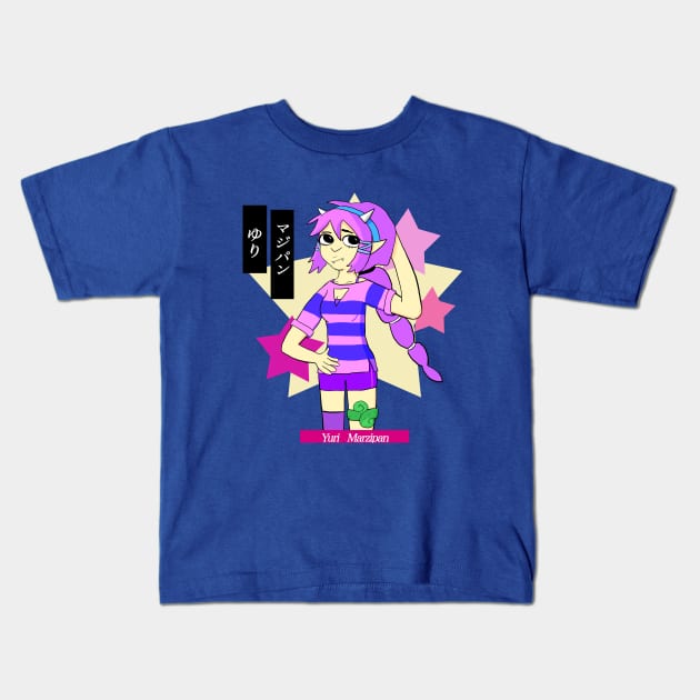 Yuri Marzipan the Oni - Cute Preppy (pastel complementary Kids T-Shirt by VixenwithStripes